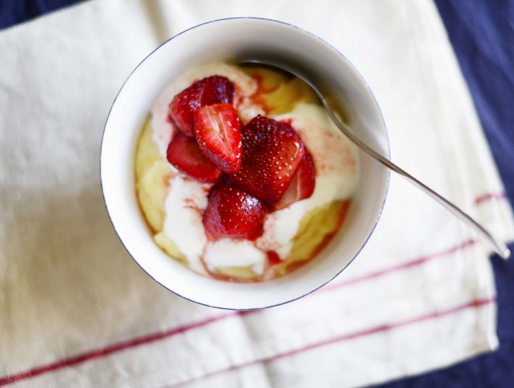 Polenta porridge aerial