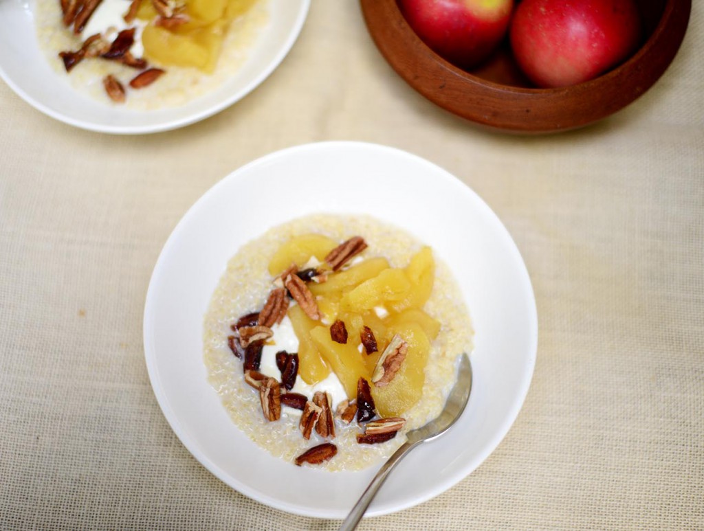 Quinoa porridge aerial